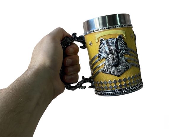 Кружка Чашка Бокал 3D  Нержавеющая Сталь Гарри Поттер Hufflepuff 500мл | Зображення 2
