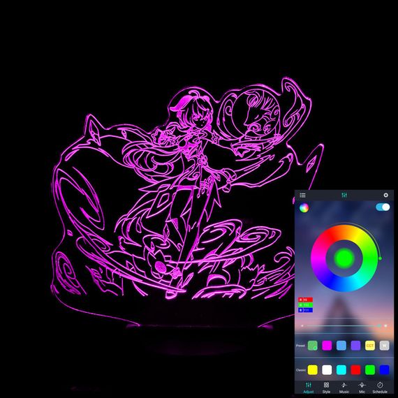 Акриловый светильник-ночник управление с телефона Гань Юй 2 tty-n001415