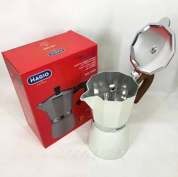 Гейзерные итальянские кофеварки Magio MG-1009 450 мл, Гейзерная кофеварка на три порции RN-79 | Зображення 5