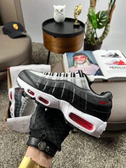 Мужские кроссовки Air Max 95 Black Grey Red весна / лето / осень A3863 45 28,5 | Зображення 7
