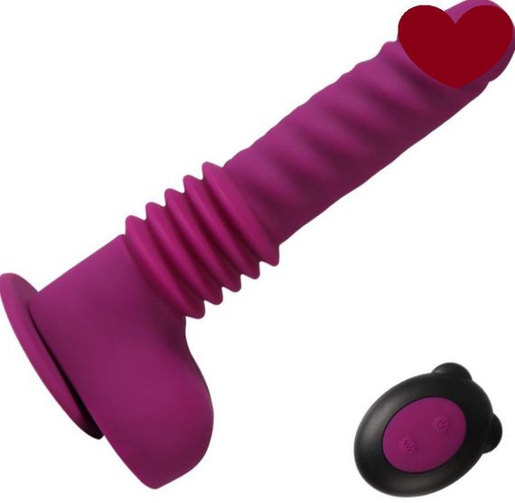 Вибратор на присоске Isaiah Thrusting Dildo фиолетовый 10 режимов вибрации Sex Aura