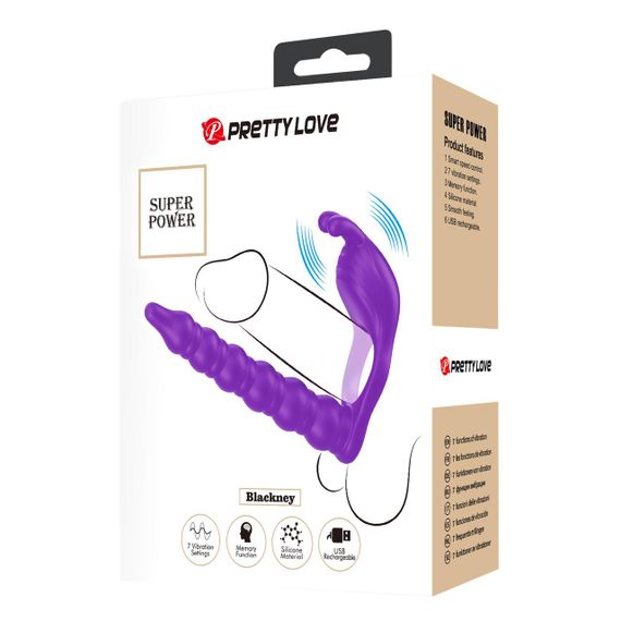 Виброкольцо PRETTY LOVE Blackney purple, 7 vibration functions Memory function sexstyle | Зображення 1