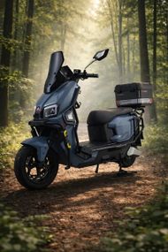 Электроскутер 2000W V-1 LFP 76.8V 30Ah LiFePO4, запас хода 80 км, городской электроскутер с кофром Синій