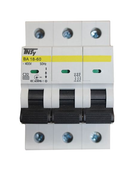 Автоматичний вимикач ВА18-60 3Р 32А 6кА х-ка C Ny95504750 | Зображення 1