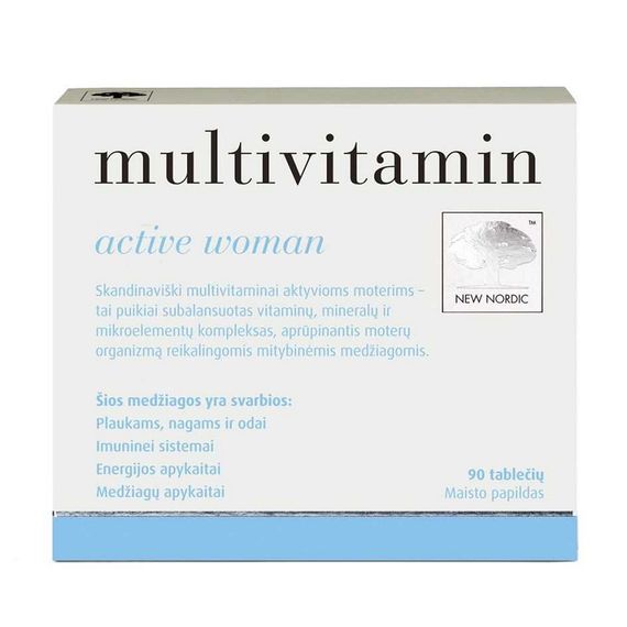 Вітамінно-мінеральний комплекс для жінок New Nordic Multivitamin active women 90 Tabs