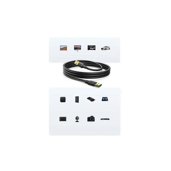 Дата кабель USB 3.0 AM/AM 3.0m US128 black Ugreen (90576) | Зображення 6