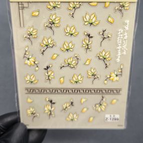 Об'ємна наліпка для нігтів 1299 на липкій основі (7 х 9 см)