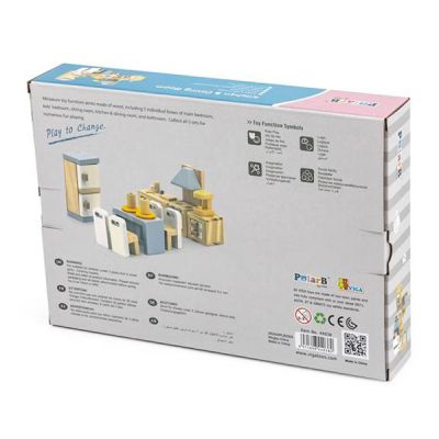 Ігровий набір Viga Toys Дерев&apos;яні меблі для ляльок PolarB Кухня і їдальня (44038) | Зображення 4