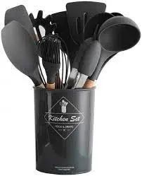 Набір кухонного приладдя силіконовий  Kitchen Set RB-2239 сірий (12 предметів) | Зображення 1