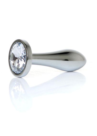 Анальна пробка - Jewellery Silver Plug Clear S Sex Aura | Зображення 1