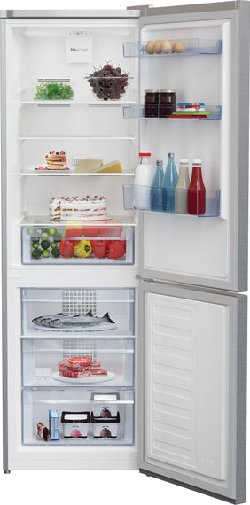 Холодильник Beko з нижньою морозильною камерою, 186x60x67, 215л, 109л, 2двері, А++, NF, сріблястий (RCNA420SX) | Зображення 2
