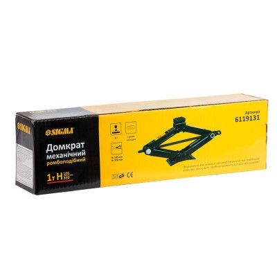 Домкрат Sigma механический ромбовидный 1т Н 105-350мм (6119131) | Зображення 4