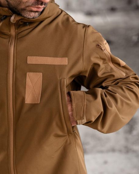Тактичний костюм Softshell чоловічий комплект для полювання туризму військовий одяг куртка штани бейсболка | Зображення 5