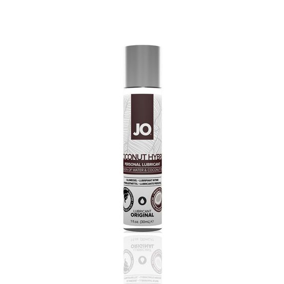 Крем-змазка з кокосовою олією JO Coconut Hybrid ORIGINAL (30 мл) біла