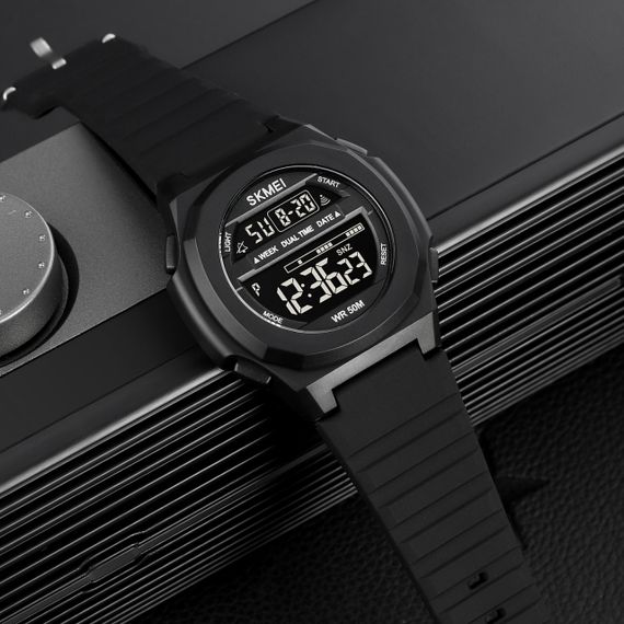 Чоловічий годинник Skmei 1821BKBK All Black | Зображення 3