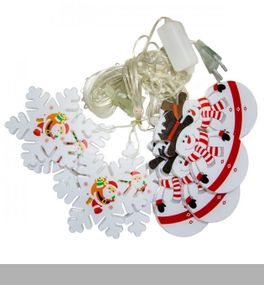 Гирлянда-штора «Сніговик і Сніжинки» XPRO 3m*70cm 95L Мультицветная (47689-8184_322)