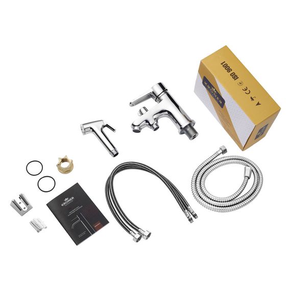 Змішувач для раковини Kroner KRM Elbe - C015 з гігієнічним душем (CV023575) | Зображення 2