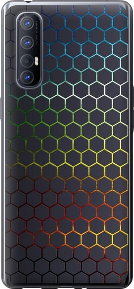 Чехол на Oppo Reno 3 Pro Переливающиеся соты "498u-1878-17620"