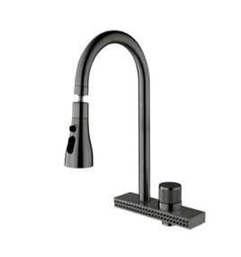 Змішувач для кухні Mixxus FOL-017 Graphite з функц."водоспад" (MI6344)