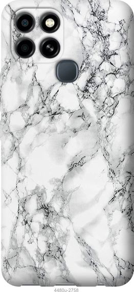 Чехол на Infinix Smart 6 Мрамор белый "4480u-2758-17620"