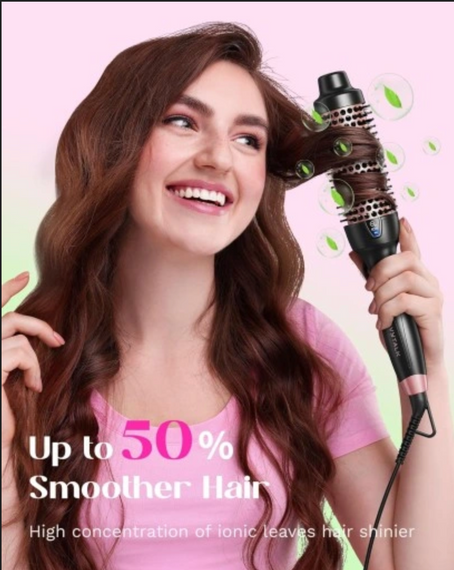 Кругла термощітка для укладання волосся WAVYTALK T186DI-38, 38 мм, чорна | Зображення 3