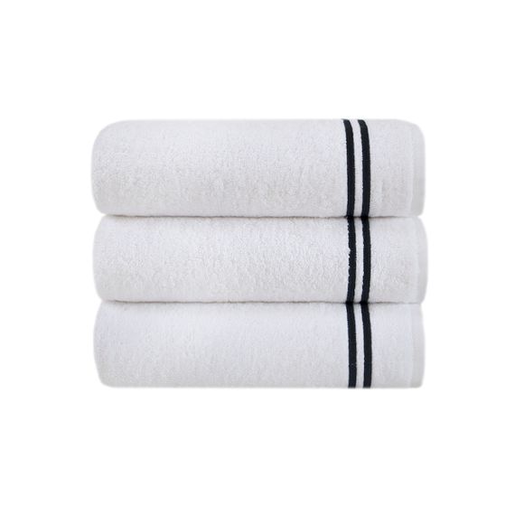 Рушник MieCasa 10745 Туреччина 50*90 см  Махра Білий із чорним