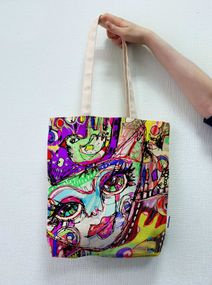 Экосумка шоппер 4Profi "Abstract painting girl" двунитка (хлопок) белая 23775