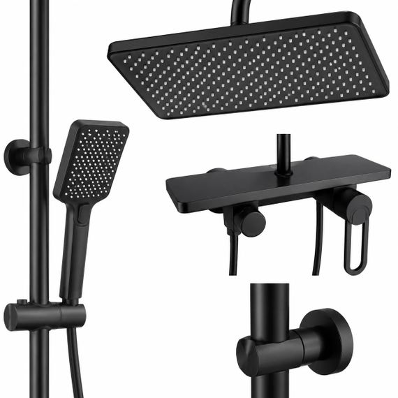 Смеситель для ванной комнаты Shower Set AND YLN16001H • Душевая система с верхним душем, ручной лейкой и стойкой | Зображення 4