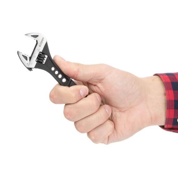 Ключ розвідний 150 мм кований, ручка TPR, HRC 40~50, Cr-V STORM INTERTOOL XT-00701 | Зображення 4