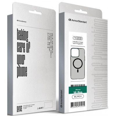 Чехол для мобильного телефона Armorstandart Y23 MagSafe Apple iPhone 15 Pro Transparent Black (ARM68331) | Зображення 3