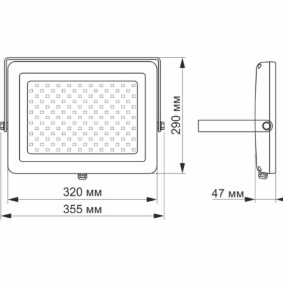 LED Прожектор 100W 5000К 220V білий VL-F1005W Videx | Зображення 2