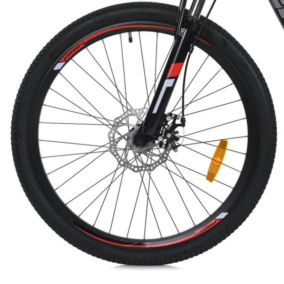 Велосипед MTB2602-2, 26 дюймів, алюмінієва рама 13 Shimano 21SP чорно-червоний | Зображення 3