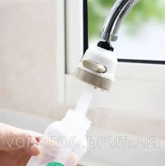 Поворотний аератор-насадка на кран для економії води Homegoods H23 3 режими розпилення, для крана | Зображення 4