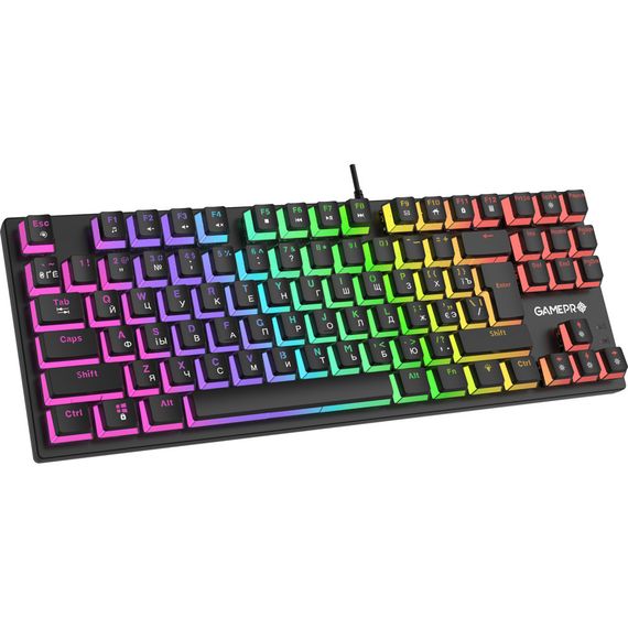 Клавіатура GamePro MK80R Red Switch RGB USB Black (MK80R) | Зображення 1