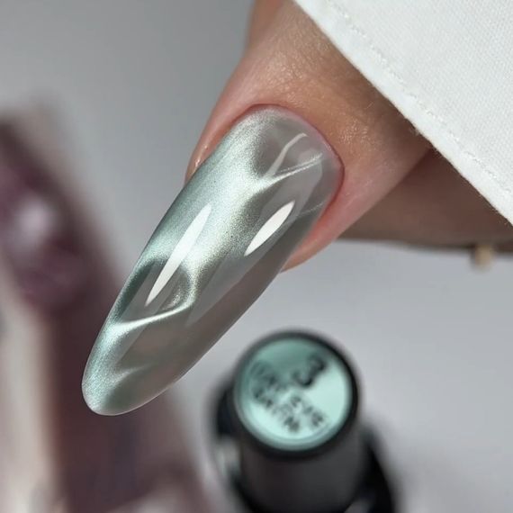 Гель-лак сатинова кішка Crooz №03 Satin Cat (ніжний мʼятний) 8мл