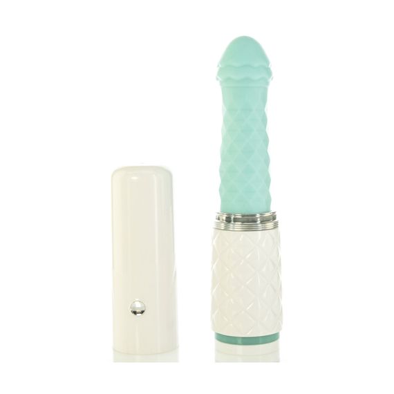 Розкішний вібратор-пульсатор з присоскою Pillow Talk - Feisty Thrusting Vibrator, Teal