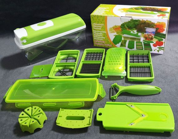 Мультислайсер Nicer Dicer Plus овочерізка механічна терка з насадкою для дрібних кубиків - 8828 | Зображення 1