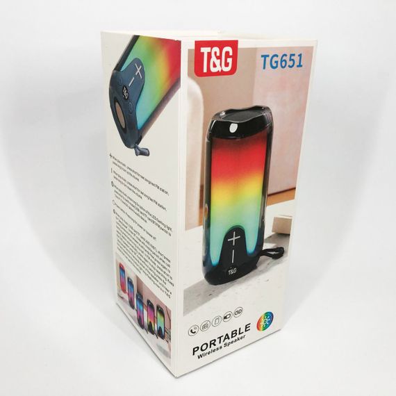 Bluetooth-колонка TG651 с RGB ПОДСВЕТКОЙ, аккумуляторная колонка для музыки, для вечеринки. HI-631 Цвет: | Зображення 2