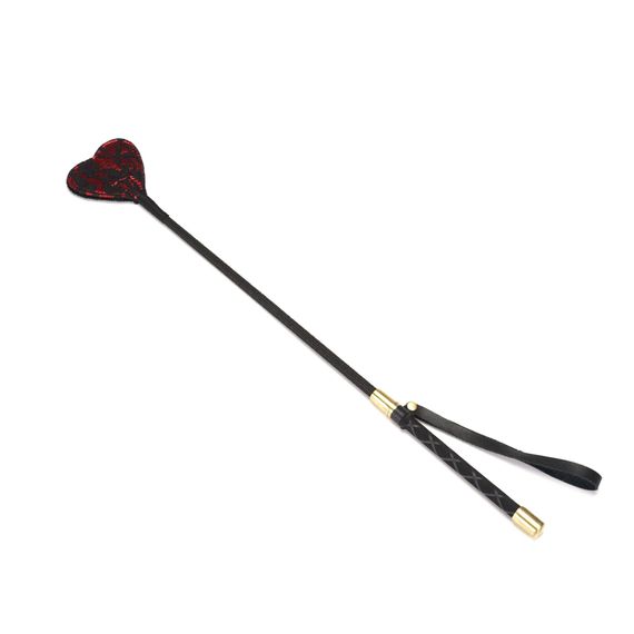 Шлепалка-сердечко Liebe Seele Victorian Garden Riding Crop Черно-красная One Size