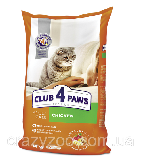 Сухий корм для котів Club 4 Paws з куркою 14 кг B4630401