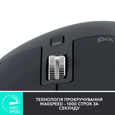 Мышка Logitech MX Master 3S for Business Performance Wireless/Bluetooth Graphite (910-006582) (910-006582) | Зображення 4