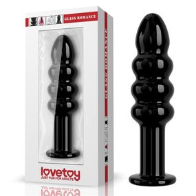 Скляний фалоімітатор 5.5 GLASS ROMANCE CZARNY Sex Aura