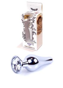 Анальная пробка - Jewellery Silver Long Plug Clear Sex Aura
