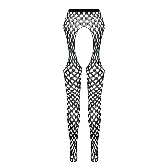 Еротичні колготки-бодістокінг Passion ECO S003 white, з доступом, імітація підв’язок | Зображення 5