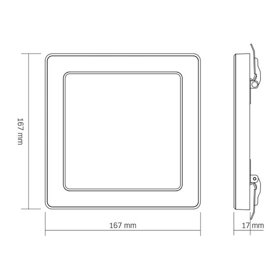 Світлодіодний світильник квадратний VIDEX DL6S 12W 3000K-4000K-6500K White | Зображення 9