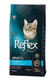 Корм Reflex Plus Cat Adult Sterilised Salmon сухой с лососем для стерилизованных котов 8 кг