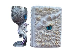 Подарунковий набір Келих 3D Єдиноріг і Блокнот 3D «Око Крижаного Хранителя»