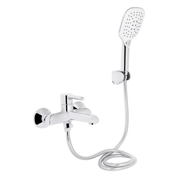 Смеситель для ванны Qtap Grand (c душевым гарнитуром) QTGRACRM006 Chrome