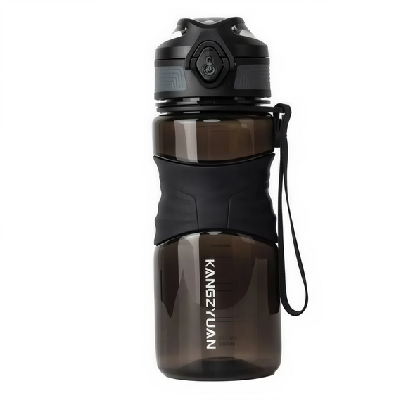 Спортивная бутылка для воды KANGZYUAN 450 мл черная, тритановая (BPA Free) | Зображення 1