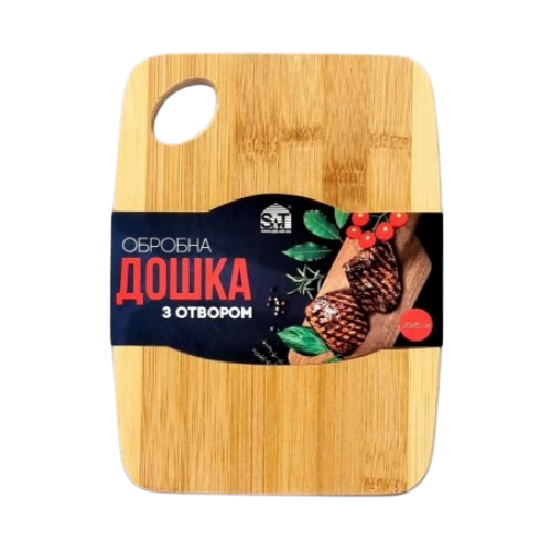 Дошка кухонна 20*15см бамбук з отвором 8866 S&T